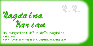 magdolna marian business card